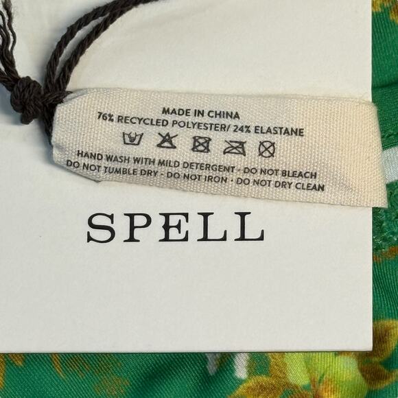 Spell x Free People Flora Bralette Citrus Crush NEW Green Women's XS Cottagecore - Picture 7 of 8